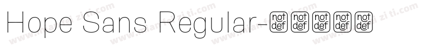 Hope Sans Regular字体转换